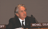 Michael Douglas speaking at the GSI event at the United Nations
