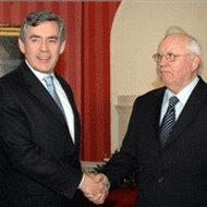 PM Gordon Brown and President Gorbachev Discuss a Wide Range of Issues